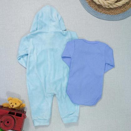 Imagem de Macacão para Bebês em Plush Tubarão Azul e Body Era Uma Vez