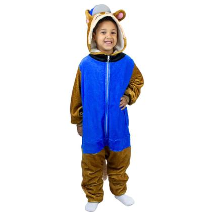 Imagem de Macacão Pijama Infantil Kigurumi Patrulha Canina Chase Skye 