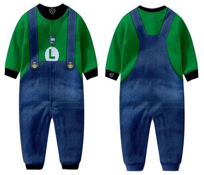 Imagem de Macacão Pijama Luigi infantil Super Mario tip top