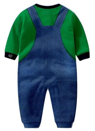 Imagem de Macacão Pijama Luigi infantil Super Mario tip top