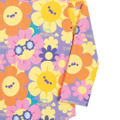 Imagem de Macacão Proteção Solar Maiô Infantil Bebê Com Chapéu Uv