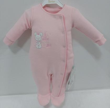 Imagem de Macacão Soft Longo Bebê Menina Bordado Letut / Paraiso 12739