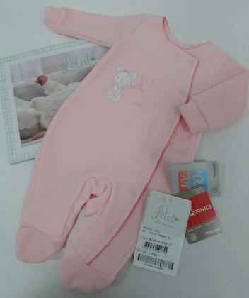 Imagem de Macacão Soft Longo Bebê Menina Bordado Letut / Paraiso 12739