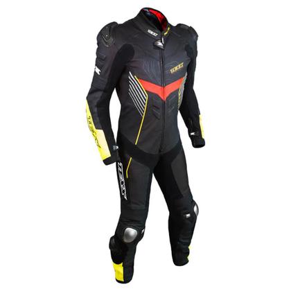 Imagem de Macacão Texx 1 Peça Pista - Preto / Vermelho / Amarelo