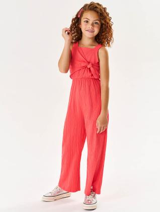 Imagem de Macacão Wide Leg Infantil Menina Com Laço Lilás Cinti