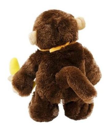 Macaco Com Faixa No Pescoço E Banana Na Mão 29cm Pelúcia - Foffy