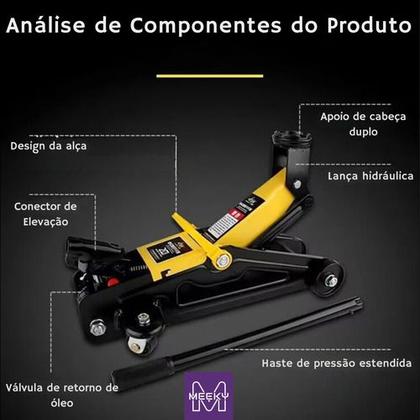 Imagem de Macaco Hidráulico 2 Toneladas Tipo Jacare Meeky Com Maleta