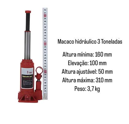 Imagem de Macaco Hidráulico Garrafa 3 Toneladas