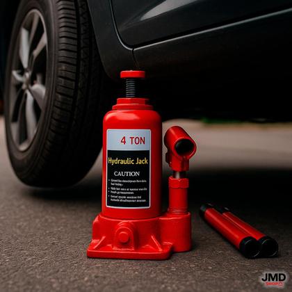 Imagem de Macaco Hidráulico Tipo Garrafa Capacidade 3, 4 e 5 Toneladas com Base Robusta