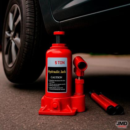 Imagem de Macaco Hidráulico Tipo Garrafa Capacidade 3, 4 e 5 Toneladas com Base Robusta