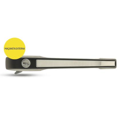 Imagem de Maçaneta Externa da Porta Dianteira Com Chave Nylon Com Friso Cromada Gol Voyage G1 1987 a 1995 Santana Quantum G1