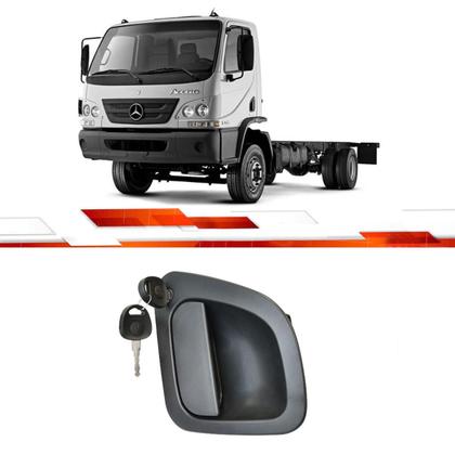 Imagem de MAÇANETA EXTERNA DIANT LD MBB ACCELO 2002 EM DIANTE PRETO C/CHAVE Nº Original: A0007604459 Fo