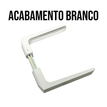 Imagem de Maçaneta Para Fechadura De Porta Acabamento Branco Stam