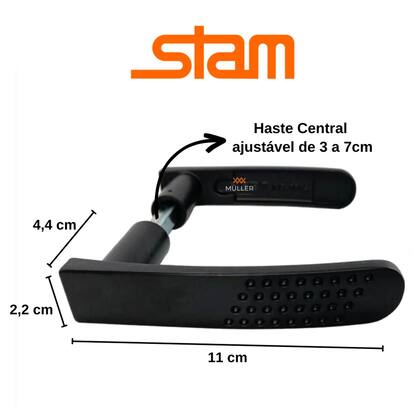 Imagem de Maçaneta para Porta Preto Fosco Modelo 21 56253 Stam
