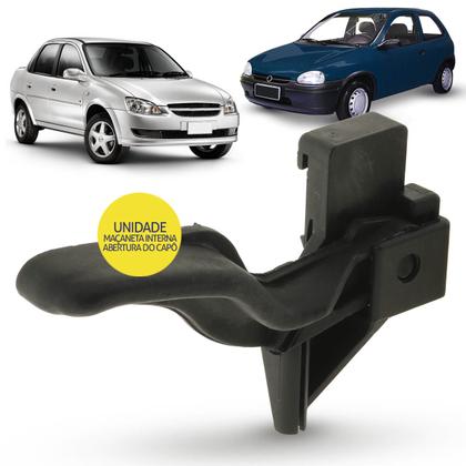 Imagem de Maçaneta Puxador de Abertura do Capô Chevrolet Corsa 1993 a 2002 Classic 2004 a 2016 Tigra 1997 1998 1999