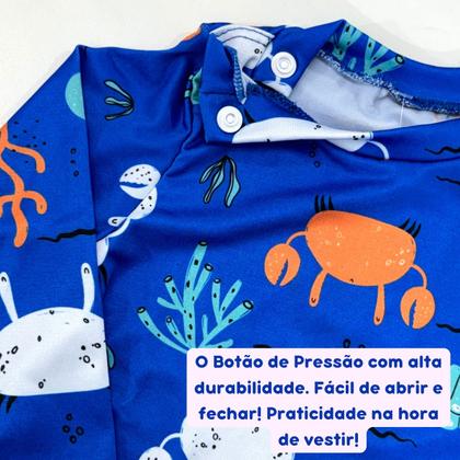 Imagem de Macaquinho Bebê Infantil Praia Com Proteção Solar Uv 50 