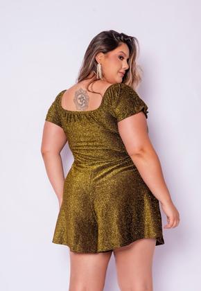 Imagem de Macaquinho Feminino Plus Size Lurex