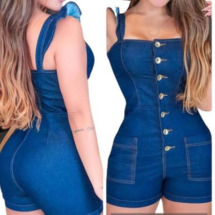 Imagem de Macaquinho Jeans C/LYCRA 7botões