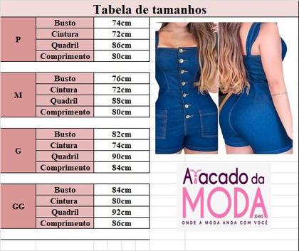 Imagem de Macaquinho Jeans C/LYCRA 7botões