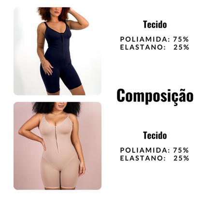 Imagem de Macaquinho Modelador Sem Bojo C/Ziper Alta Compressão 350921