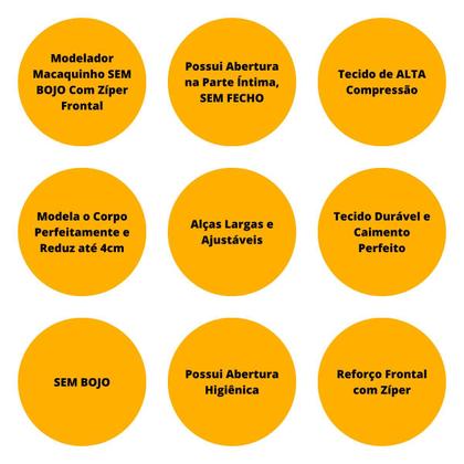 Imagem de Macaquinho Modelador Sem Bojo C/Ziper Alta Compressão 350921