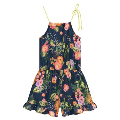 Imagem de Macaquinho Verão Infantil Florido Fresh Infanti