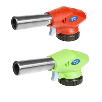 Imagem de Macarico acendimento automatico soldagem gas encaixe 2 tipos de refil recarregavel culinaria