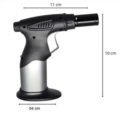 Imagem de Macarico automatico portatil recarregavel a gas acendendor com regulagem multiuso culinario