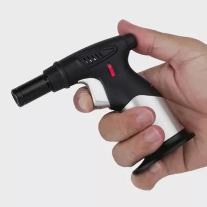 Imagem de Macarico automatico portatil recarregavel a gas acendendor com regulagem multiuso culinario