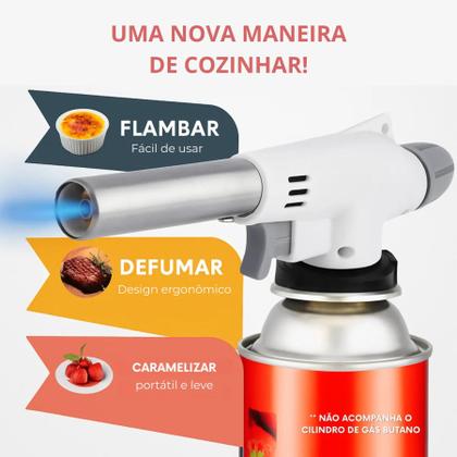 Imagem de Maçarico Culinário Cozinha Portátil Chama Regulável Gourmet