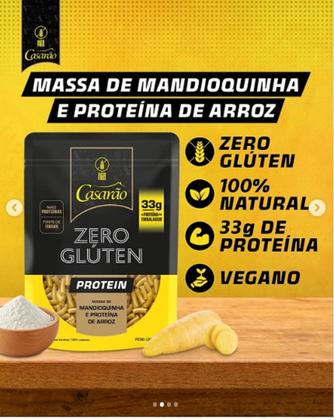 Imagem de Macarrão Massa de Mandioquinha com Proteína de Arroz Sem Glúten e Lactose de 200g Casarao