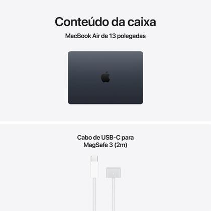 Imagem de MacBook Air 13" Chip M5 da Apple com CPU de 10 núcleos e GPU de 10 núcleos., 1 TB SSD - Meia-noite