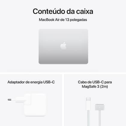 Imagem de MacBook Air 15" Apple M4 (24GB RAM 512GB SSD) - Prateado