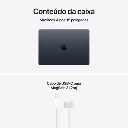 Imagem de MacBook Air 15" Chip M5 da Apple com CPU de 10 núcleos e GPU de 10 núcleos., 1 TB SSD - Meia-noite