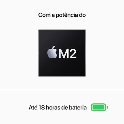 Imagem de MacBook Air Apple 13.6", Chip M2, CPU 8 Núcleos, GPU 10 Núcleos, 24GB, SSD 512GB, Meia-Noite - Z1HN0BZ/A