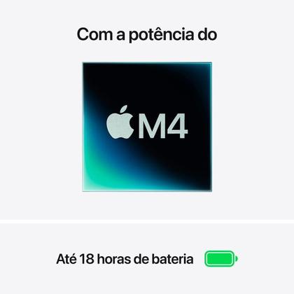 Imagem de MacBook Air Apple 13" Chip M4, CPU 10 Núcleos, GPU 10 Núcleos, Neural Engine 16 Núcleos, 16GB RAM, SSD 512GB, Prateado - MW0X3BZ/A