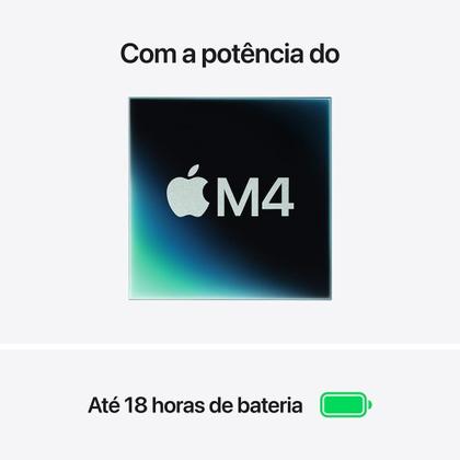 Imagem de MacBook Air Apple 13" Chip M4, CPU 10 Núcleos, GPU 10 Núcleos, Neural Engine 16 Núcleos, 24GB RAM, SSD 512GB, Meia-noite - MC6C4BZ/A