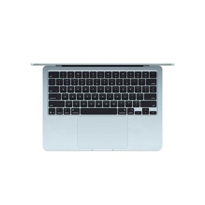 Imagem de MacBook Air Apple 13" Chip M4, CPU 10 Núcleos, GPU 8 Núcleos, Neural Engine 16 Núcleos, 16GB RAM, SSD 256GB, Azul-céu - MC6T4BZ/A