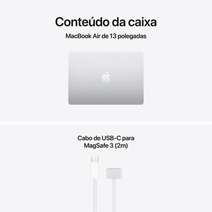 Imagem de MacBook Air Apple 13" Chip M5, CPU de 10 Núcleos, GPU de 10 Núcleos, Neural Engine de 16 Núcleos, 1TB, Prateado - MDH84BZ/A