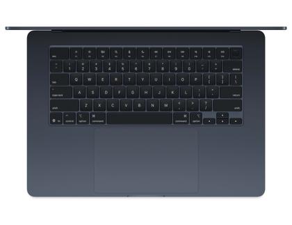 Imagem de MacBook Air Apple 15" Chip M4, CPU 10 Núcleos, GPU 10 Núcleos, Neural Engine 16 Núcleos, 16GB RAM, SSD 256GB, Meia-noite - MW1L3BZ/A