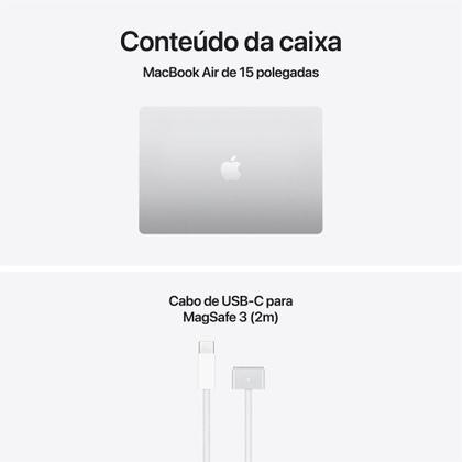 Imagem de MacBook Air de 15 polegadas: Chip M5 da Apple com CPU de 10 núcleos e GPU de 10 núcleos., de 512 GB SSD - Prateado