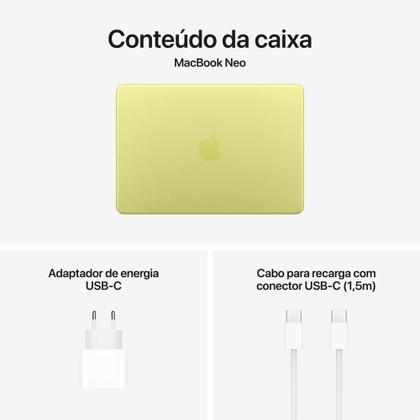 Imagem de MacBook Neo Apple 13" Chip A18 Pro CPU de 6 núcleos GPU de 5 núcleos 256GB - Amarelo-cítrico