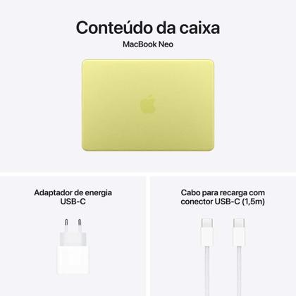 Imagem de MacBook Neo Apple 13" Chip A18 Pro CPU de 6 núcleos GPU de 5 núcleos 256GB Amarelo-cítrico