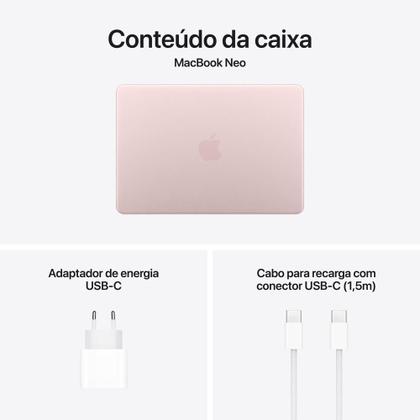 Imagem de MacBook Neo Apple 13" Chip A18 Pro CPU de 6 núcleos GPU de 5 núcleos 256GB - Blush