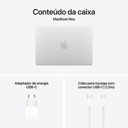 Imagem de MacBook Neo Apple 13" Chip A18 Pro CPU de 6 núcleos GPU de 5 núcleos 256GB - Prateado