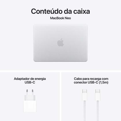 Imagem de MacBook Neo Apple 13" Chip A18 Pro CPU de 6 núcleos GPU de 5 núcleos 256GB Prateado
