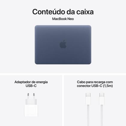 Imagem de MacBook Neo Apple 13" Chip A18 Pro CPU de 6 núcleos GPU de 5 núcleos 512GB Touch ID- Índigo