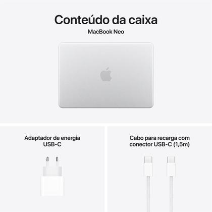 Imagem de MacBook Neo Apple 13" Chip A18 Pro CPU de 6 núcleos GPU de 5 núcleos 512GB Touch ID - Prateado