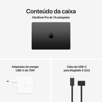 Imagem de MacBook Pro 14" Apple M5 Pro chip com 15 núcleos CPU e 16 núcleos GPU 24GB 2TB SSD - Preto espacial