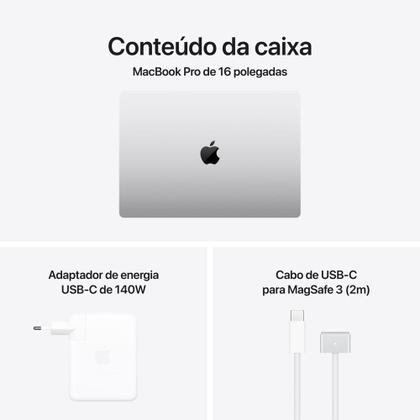 Imagem de MacBook Pro 16" Apple M5 Pro chip com 18 núcleos CPU e 20 núcleos GPU 24GB 1TB SSD - Prateado